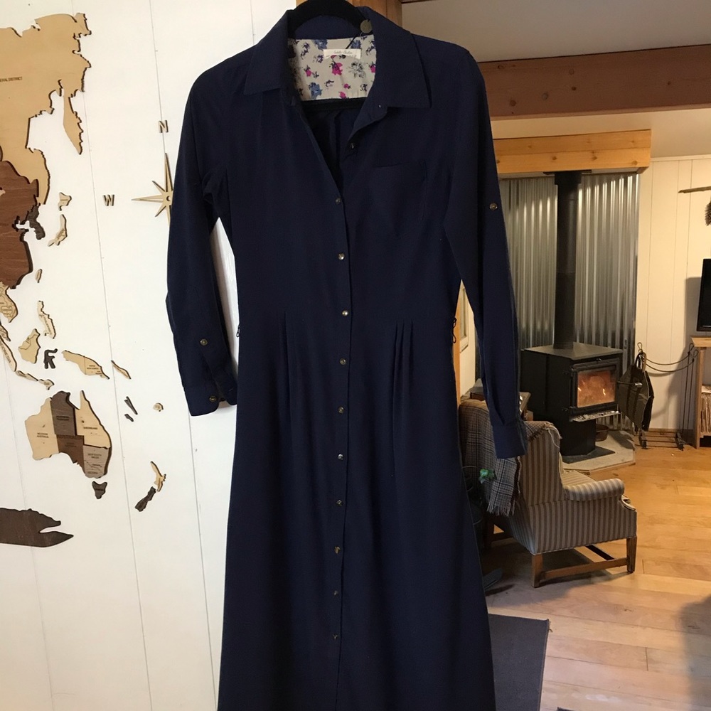 Isabella Sinclair Navy Blue  Button Down Dress Women’s Size XS